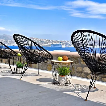 Aqua 4, 2 Private Pools And Jacuzzi, Mykonos Villa Mykonos Town